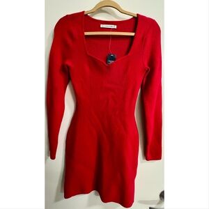 NWT | Abercrombie & Fitch Women’s Scarlet Ribbed Knit Dress